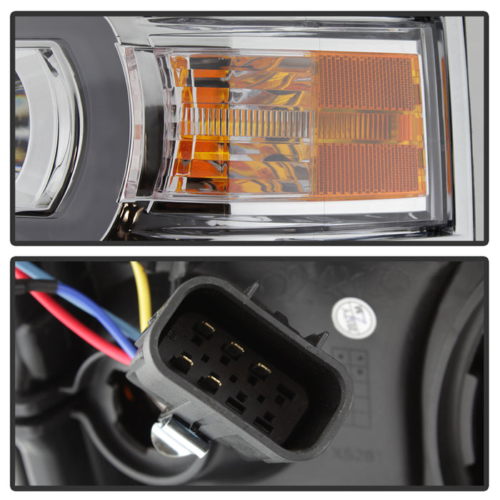 SPYDER Xtune Chevy Silverado 1500 14-15 Projector Headlights Light Bar Drl Chrome PRO-JH-CS14-LBDRL-C 9034985