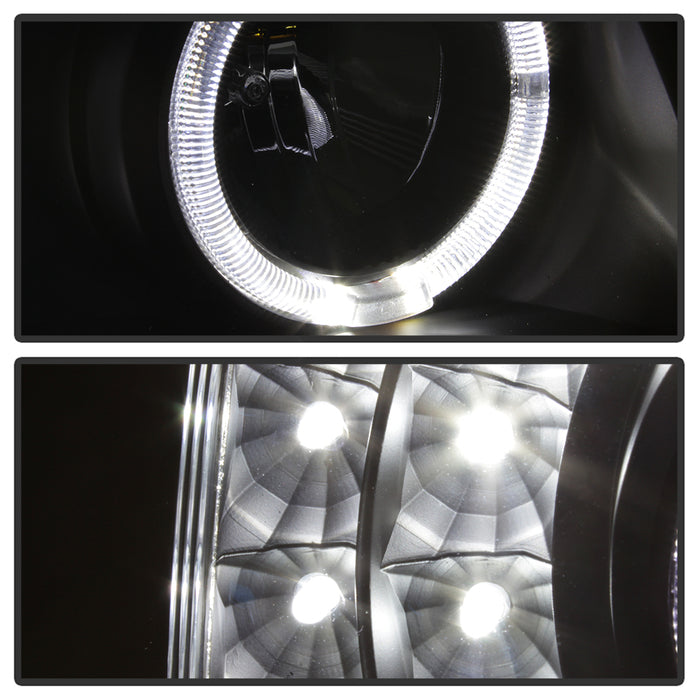 SPYDER xTune Chevy Silverado 03-06 Projector Headlights 4pcs - LED Halo - Black PRO-JH-CSIL03-SET-BK 9036774