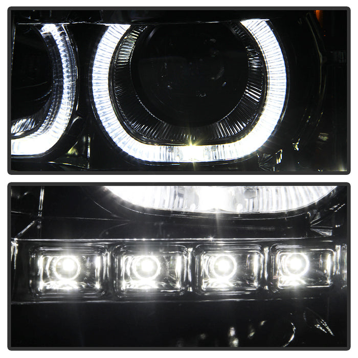 SPYDER Xtune Chevy Silverado 1500/2500/3500 07-13 LED Halo Projector Headlights Chrome PRO-JH-CSIL07-CFB-C 9032202