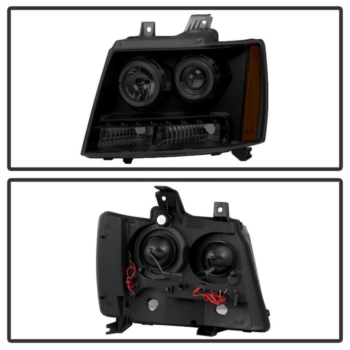 SPYDER Xtune Chevy Suburban 1500/2500 07-14 Halo Projector w/LED Headlights Smoked PRO-JH-CSUB07-LED-BSM 9030307