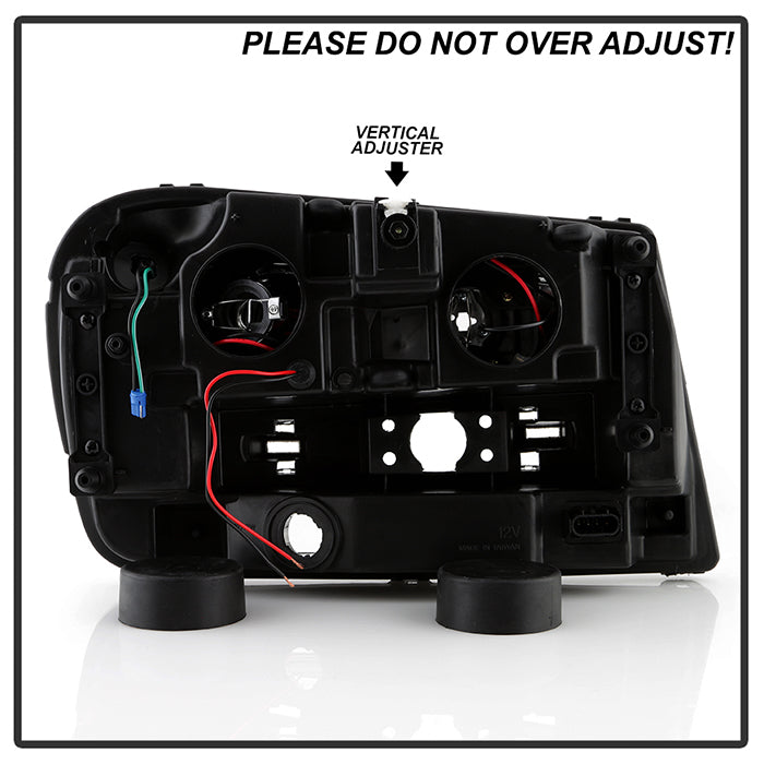 SPYDER xTune 02-09 Chevrolet Trailblazer Projector Headlights Light Bar DRL - Black (PRO-JH-CTB02-LBDRL-BK) 9050749