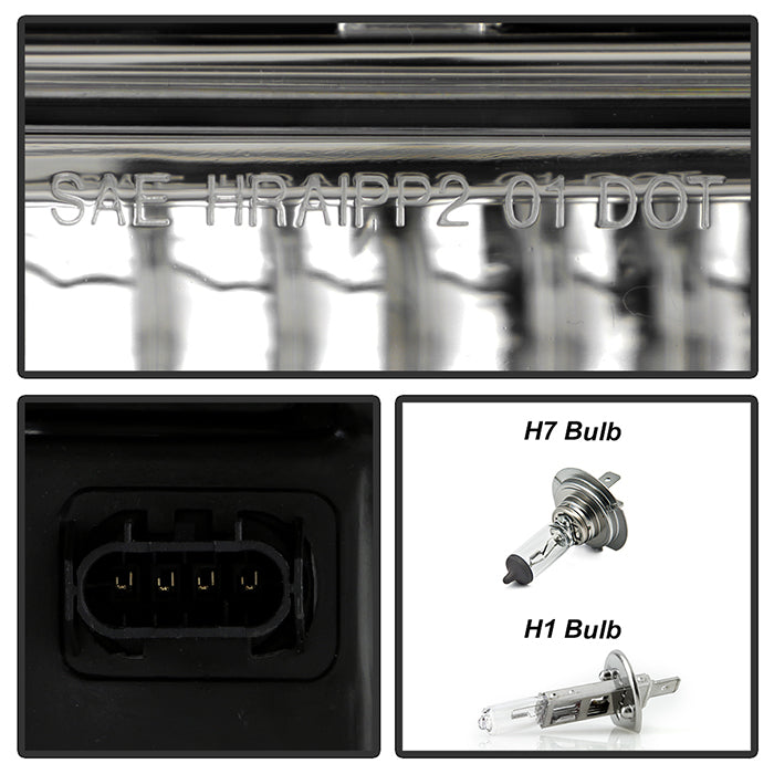 SPYDER xTune 02-09 Chevrolet Trailblazer Projector Headlights Light Bar DRL - Chrome (PRO-JH-CTB02-LBDRL-C) 9050756