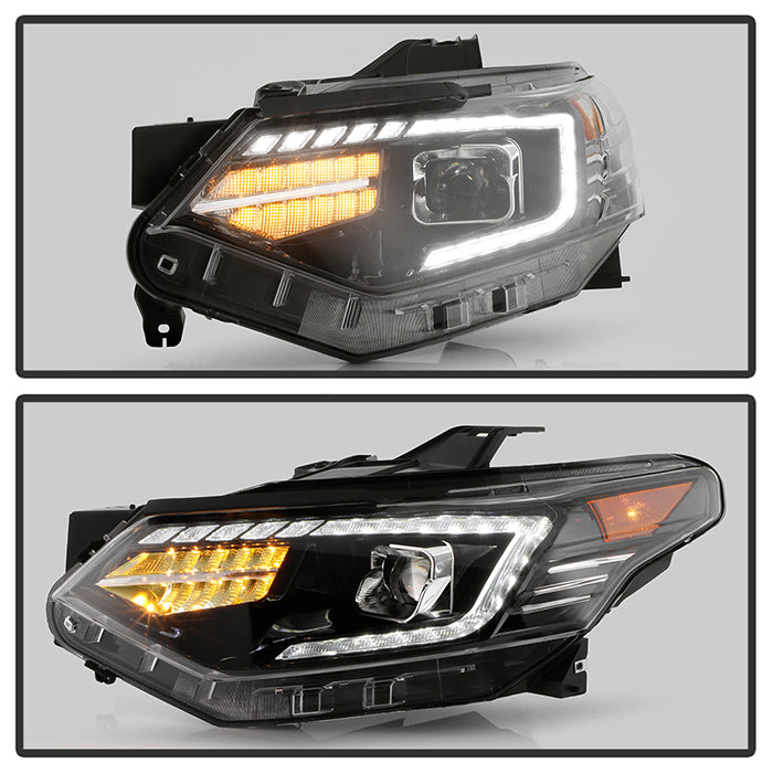SPYDER Xtune 18-21 Chevrolet Traverse (HID Models) DRL LED Light Bar Projector Headlights - Black Chrome 9052828