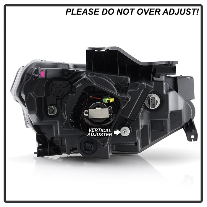 SPYDER 18-21 Chevy Traverse Xenon HID Models DRL LED Light Bar Projector Headlights - Black 9052811