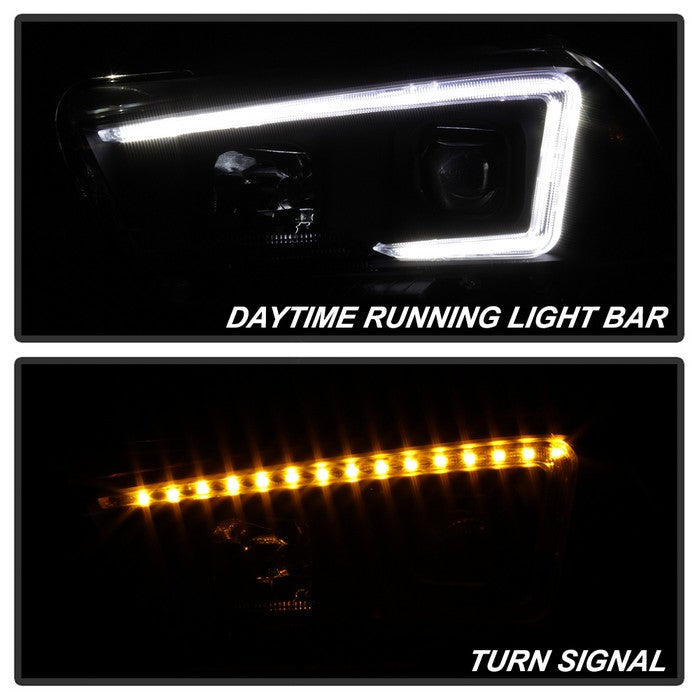 SPYDER xTune 11-14 Dodge Charger Projector Headlights - Halogen - DRL - Black (PRO-JH-DCHA11-LB-BK) 9041730