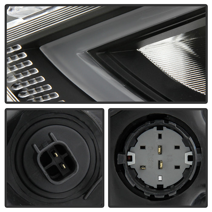 SPYDER xTune 13-16 Dodge Dart Projector Headlights - Halogen - DRL - Black (PRO-JH-DDART13-LB-BK) 9048517