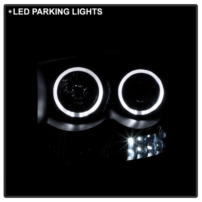 SPYDER Xtune Dodge Ram 1500 06-08 / Ram 2500/3500 06-09 Halo Projector Headlights Black PRO-JH-DR06-LED-BK 9028328