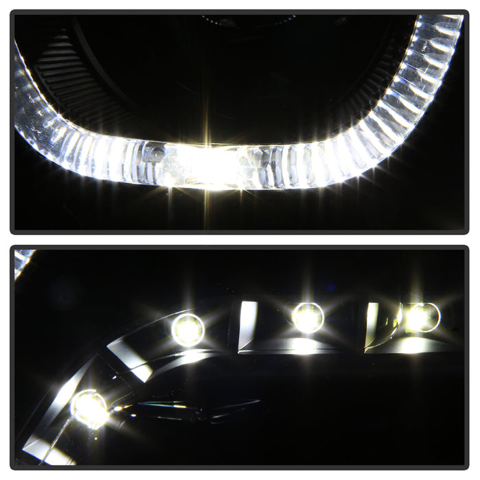 SPYDER xTune Dodge Ram 2009-2014 Halo LED Projector Headlights - Black PRO-JH-DR09-CFB-BK 9036729