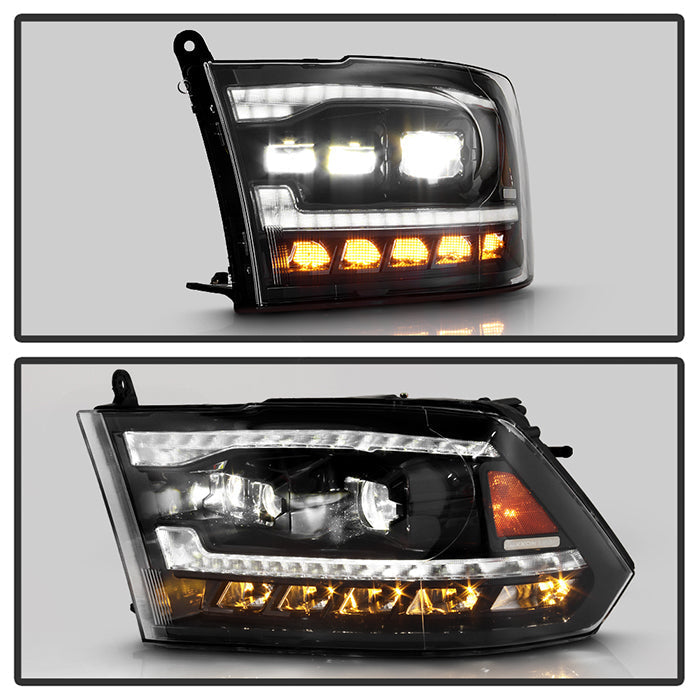 SPYDER 09-18 Dodge Ram 1500 (Halogen Model Only) Full LED Headlights - Black (PRO-JH-DR09-FLED-BK) 9050848