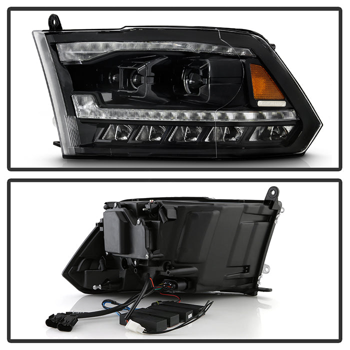 SPYDER 09-18 Dodge Ram 1500 (Halogen Model Only) Full LED Headlights - Black (PRO-JH-DR09-FLED-BK) 9050848