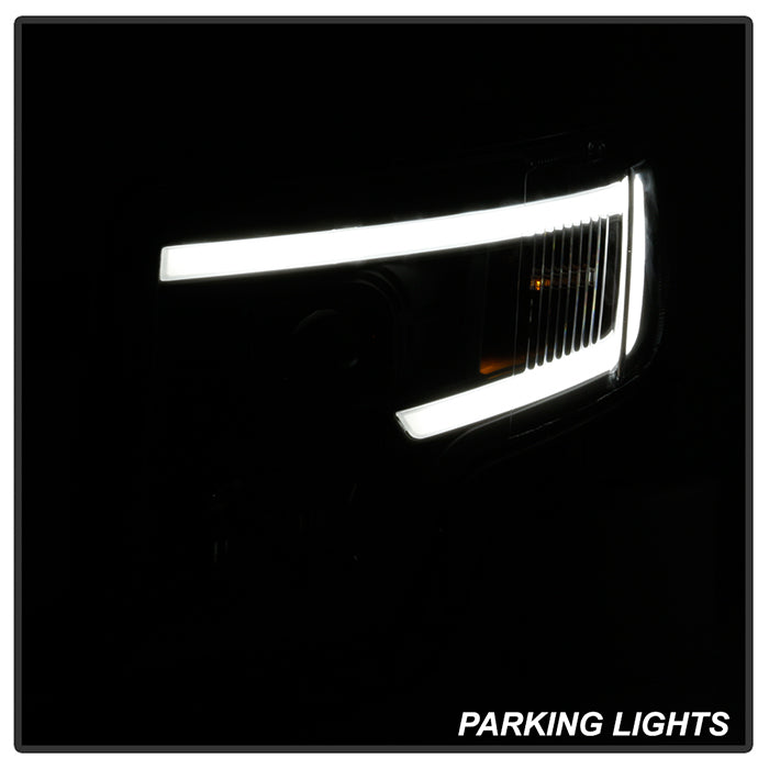SPYDER xTune Ford Edge 07-10 Light Bar Projector Headlights - Black (PRO-JH-FEDGE07-LB-BK) 9046834
