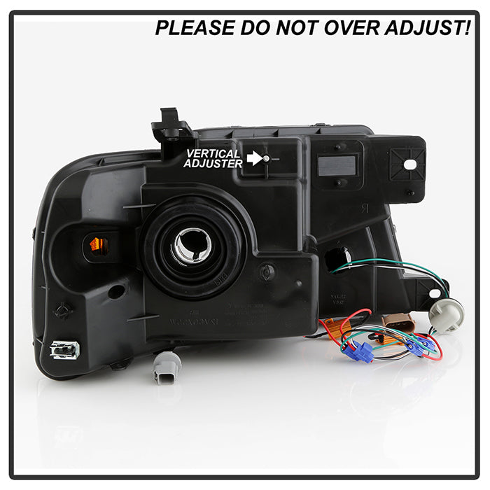 SPYDER xTune 04-08 Ford F150 S/B LED Sig w/DRL Crystal Headlights - Black (PRO-JH-FF15004-LED-SB-BK) 9950216