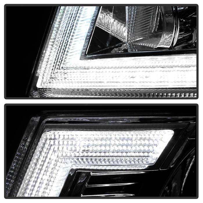 SPYDER xTune 04-08 Ford F150 S/B LED Sig w/DRL Crystal Headlights - Chrome (PRO-JH-FF15004-LED-SB-C) 9950209