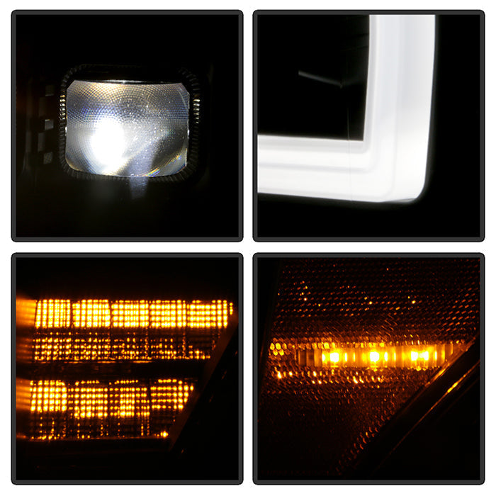 xTune Ford F150 09-14 Projector Headlights - Halogen Model Only - Black PRO-JH-FF15009-FLED-BK 9050206