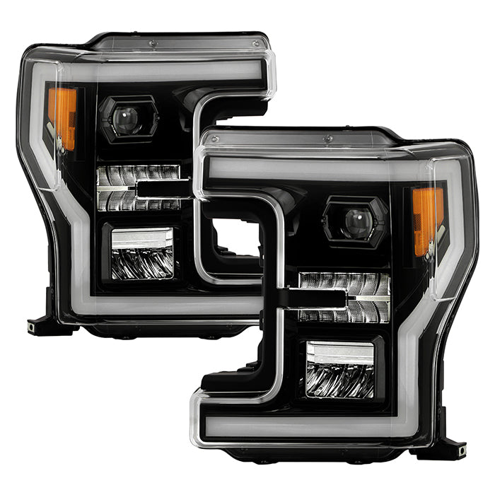 SPYDER xTune 17-19 Ford F250/350 Super Duty Halogen Only Full LED Headlights - Blk (PRO-JH-FF25017-FLED-BK) 9050824