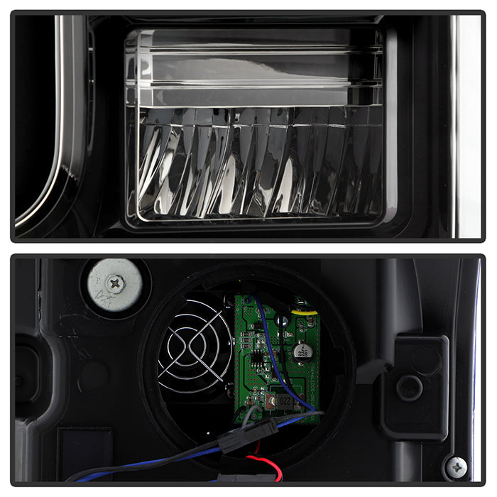 SPYDER xTune 17-19 Ford F250/350 Super Duty Halogen Only Full LED Headlights - Blk (PRO-JH-FF25017-FLED-BK) 9050824
