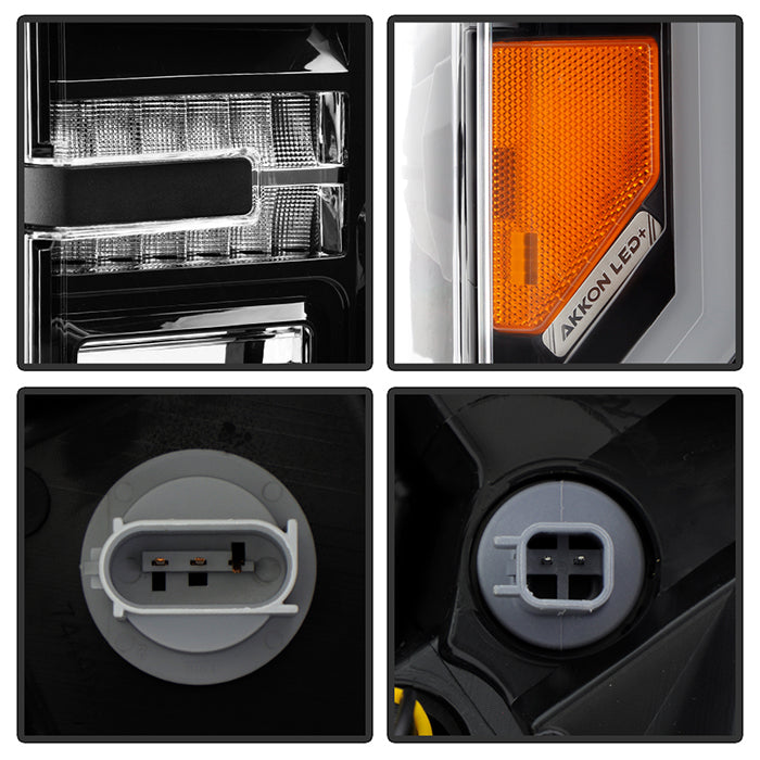 SPYDER xTune 17-19 Ford F250/350 Super Duty Halogen Only Full LED Headlights - Blk (PRO-JH-FF25017-FLED-BK) 9050824