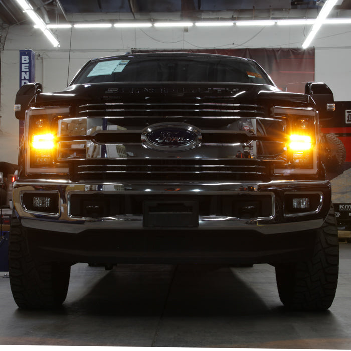 SPYDER xTune 17-19 Ford F250/350 Super Duty Halogen Only Full LED Headlights - Blk (PRO-JH-FF25017-FLED-BK) 9050824