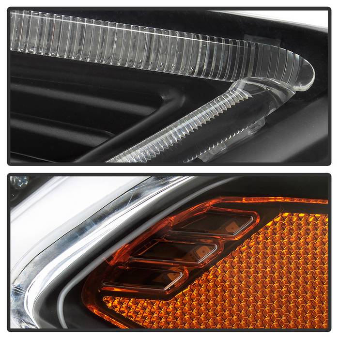 SPYDER xTune 13-16 Ford Fusion Halogen Projector Headlights - Black PRO-JH-FFU13-LB-BK 9045264