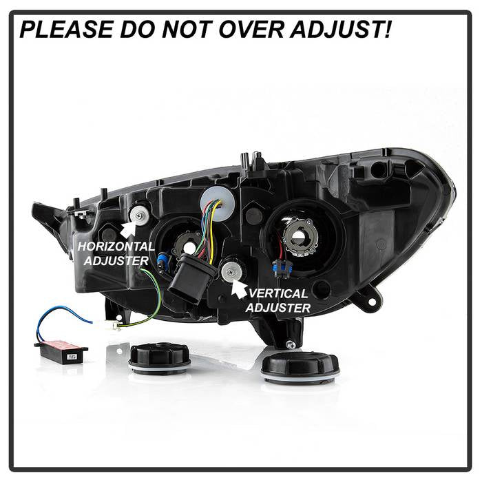 SPYDER xTune 13-16 Ford Fusion Halogen Projector Headlights - Black PRO-JH-FFU13-LB-BK 9045264
