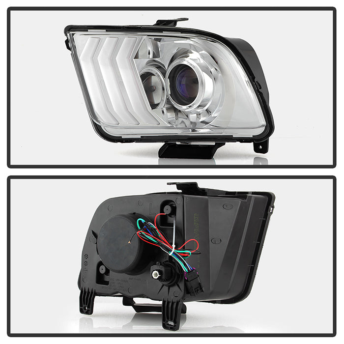 xTune Ford Mustang 05-09 Halogen w LED DRL Projector Headlights - Chrome PRO-JH-FM05-LED-C 9949371