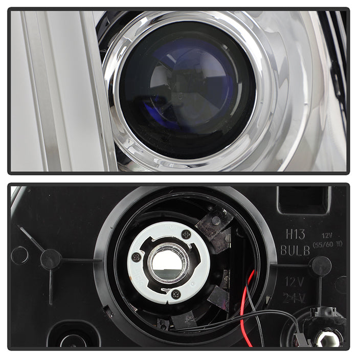 xTune Ford Mustang 05-09 Halogen w LED DRL Projector Headlights - Chrome PRO-JH-FM05-LED-C 9949371