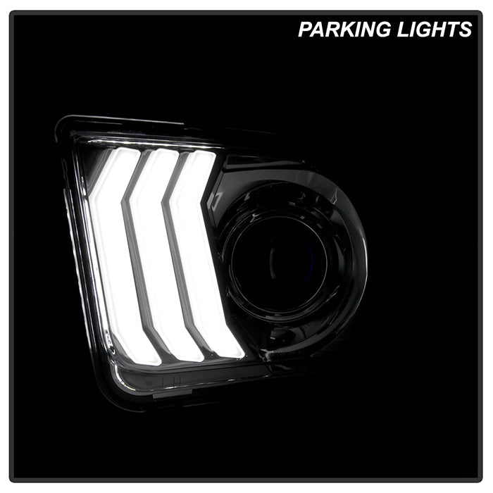 xTune Ford Mustang 05-09 Halogen w LED DRL Projector Headlights - Chrome PRO-JH-FM05-LED-C 9949371