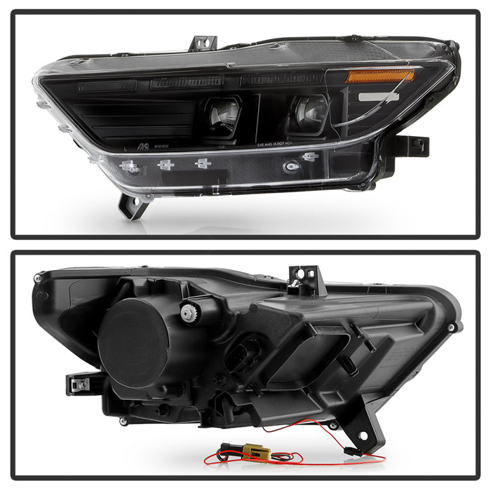 SPYDER xTune Ford Mustang 15-17 Full LED Headlights w/ Welcome Light - Black PRO-JH-FM15-FLED-BK 9055447