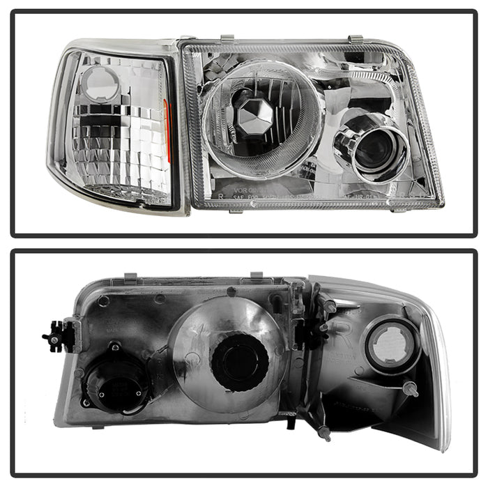 SPYDER Xtune Ford Ranger 93-97 Projector Headlights w/ Corner Lights Chrome PRO-JH-FR93-SET-C 9029394