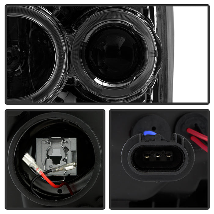 SPYDER Xtune Ford F250/350/450 Super Duty 08-10 Projector Headlights LED Halo Smoke PRO-JH-FS08-LED-SM 5076281