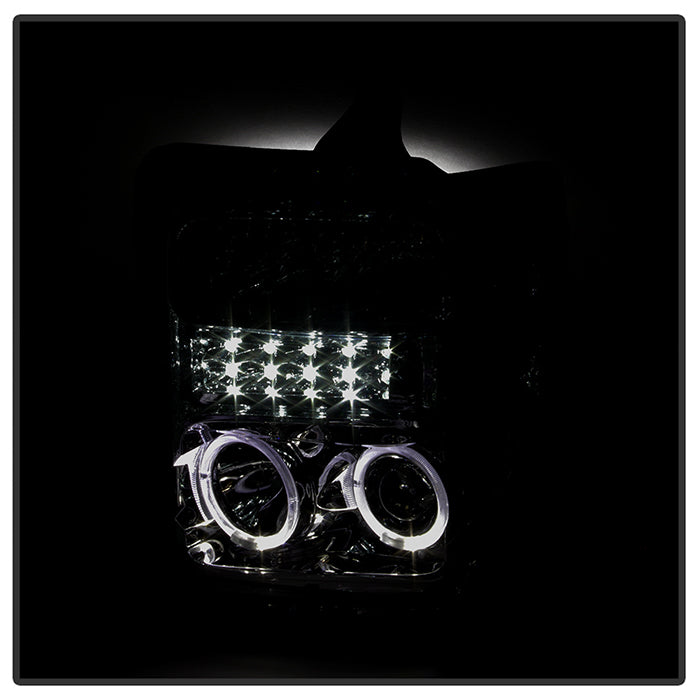 SPYDER Xtune Ford F250/350/450 Super Duty 08-10 Projector Headlights LED Halo Smoke PRO-JH-FS08-LED-SM 5076281