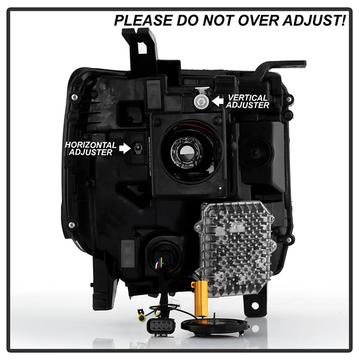 SPYDER xTune GMC Sierra 14-18 Halogen Upgrade to w/ LED DRL Proj. Headlights PRO-JH-GS14-DRL-BK 9951916