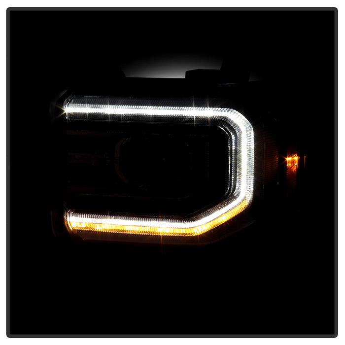 SPYDER xTune GMC Sierra 14-18 Halogen Upgrade to w/ LED DRL Proj. Headlights PRO-JH-GS14-DRL-BK 9951916