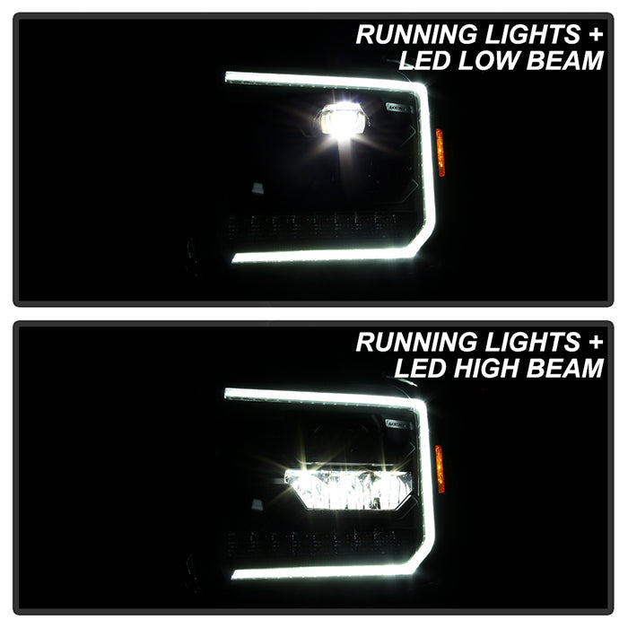 xTune GMC Sierra 1500 14-15 Sierra 2500 3500 15-17 Headlight Halogen Mdls- Black PRO-JH-GS14-FLED-BK 9050107