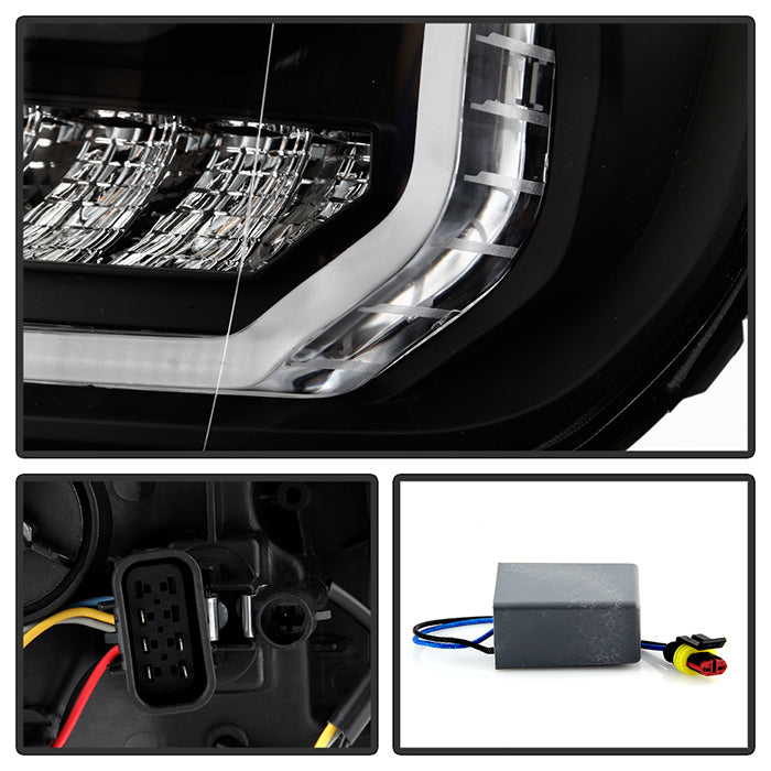 xTune GMC Sierra 1500 14-15 Sierra 2500 3500 15-17 Headlight Halogen Mdls- Black PRO-JH-GS14-FLED-BK 9050107