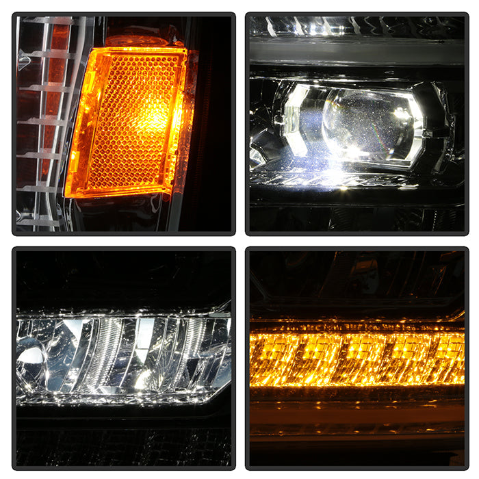 xTune GMC Sierra 1500 14-15 Sierra 2500 3500 15-17 Headlight Halogen Mdls- Chrome PRO-JH-GS14-FLED-C 9050114