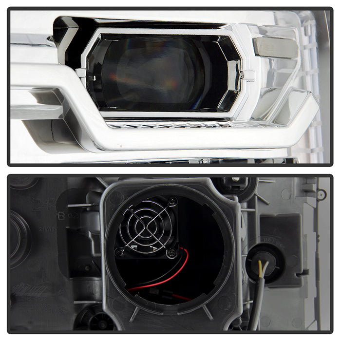 xTune GMC Sierra 1500 14-15 Sierra 2500 3500 15-17 Headlight Halogen Mdls- Chrome PRO-JH-GS14-FLED-C 9050114