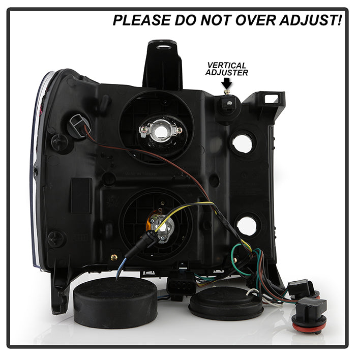 SPYDER Xtune GMC Sierra 1500/2500/3500 07-13 Projector Headlights LED Halo- Chrome PRO-JH-GSIE07-CFB-C 9032288