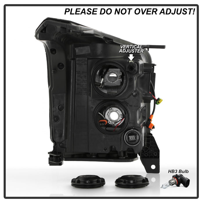SPYDER xTune 15-20 GMC Yukon+XL HID Only w/LED DRL Projector Headlight OE Left (PRO-JH-GYD15-HID-OE) 9954856