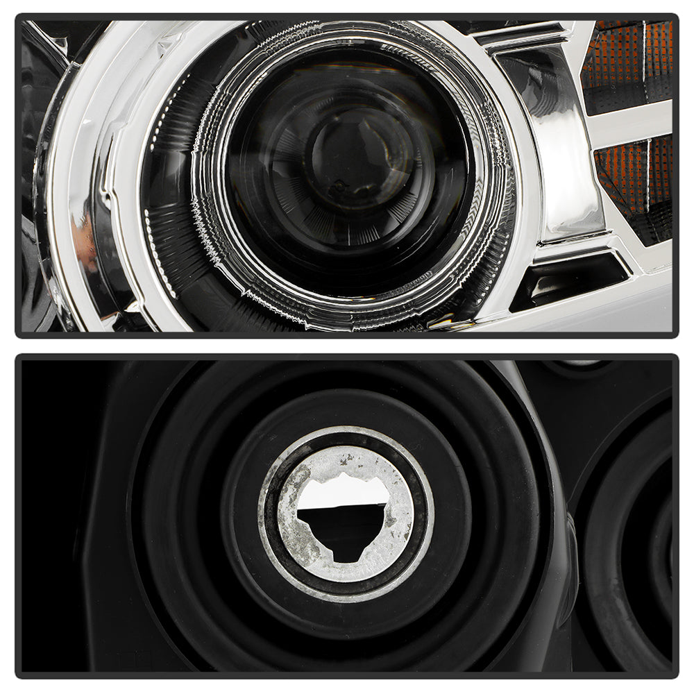 SPYDER xTune 11-17 Honda Odyssey Halogen Models Projector Headlights w/LED - Chrome (PRO-JH-HODY11-SQ-C) 9055256
