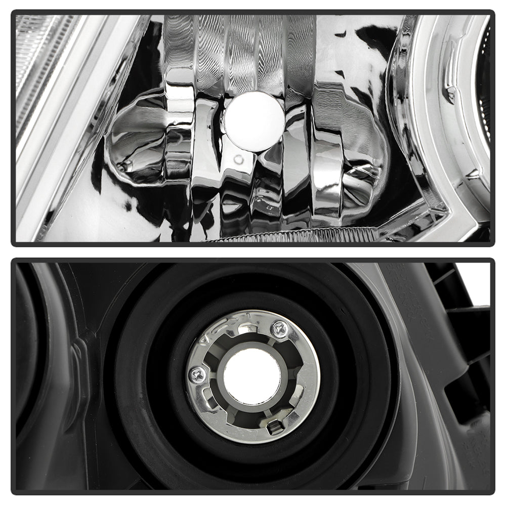 SPYDER xTune 11-17 Honda Odyssey Halogen Models Projector Headlights w/LED - Chrome (PRO-JH-HODY11-SQ-C) 9055256