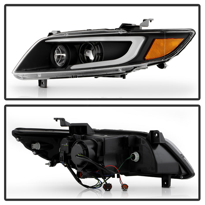 xTune 03-08 Infinity FX35/FX45 DRL Light Bar Projector Headlights - Black PRO-JH-IFX3503-LB-BK 9045325