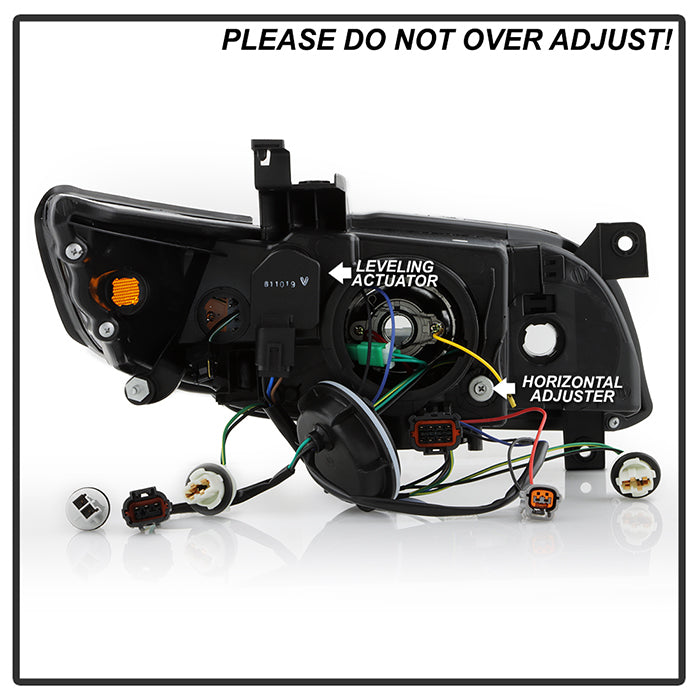 xTune 03-08 Infinity FX35/FX45 DRL Light Bar Projector Headlights - Black PRO-JH-IFX3503-LB-BK 9045325