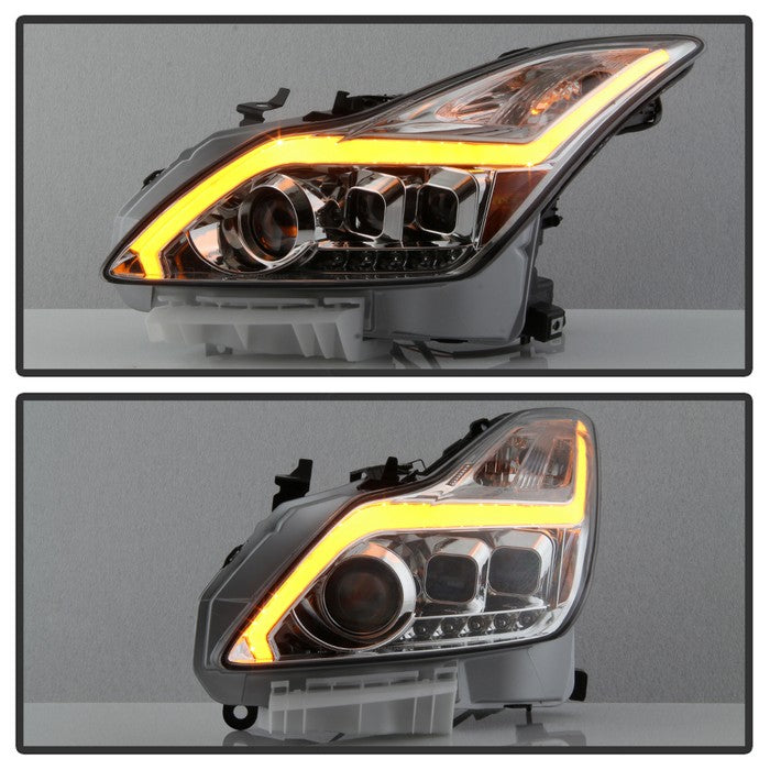 SPYDER xTune Infiniti G37 Coupe 08-15 Projector Headlights w/ Turn Signal - Chrome PRO-JH-IG3708-2D-LB-C 9039355