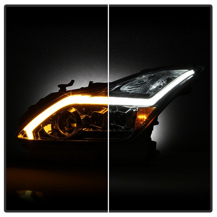 SPYDER xTune Infiniti G37 Coupe 08-15 Projector Headlights w/ Turn Signal - Chrome PRO-JH-IG3708-2D-LB-C 9039355