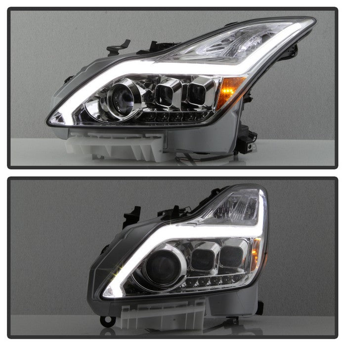 SPYDER xTune Infiniti G37 Coupe 08-15 Projector Headlights w/ Turn Signal - Chrome PRO-JH-IG3708-2D-LB-C 9039355