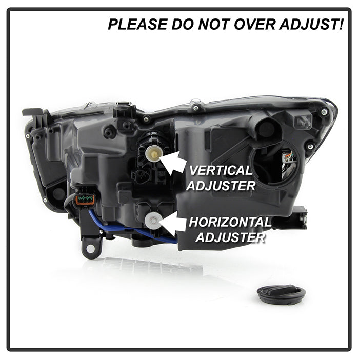 SPYDER 14-17 Infiniti Q50 4Dr HID (w/o Adaptive) Projector Headlights - OE Right 9946295