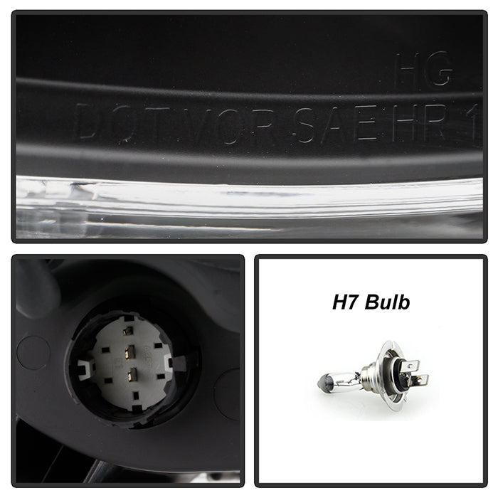 SPYDER xTune 14-17 Jeep Cherokee Halogen Model Only LED Light Bar Proj Headlights - Blk - PRO-JH-JC14-LB-BK 9047183