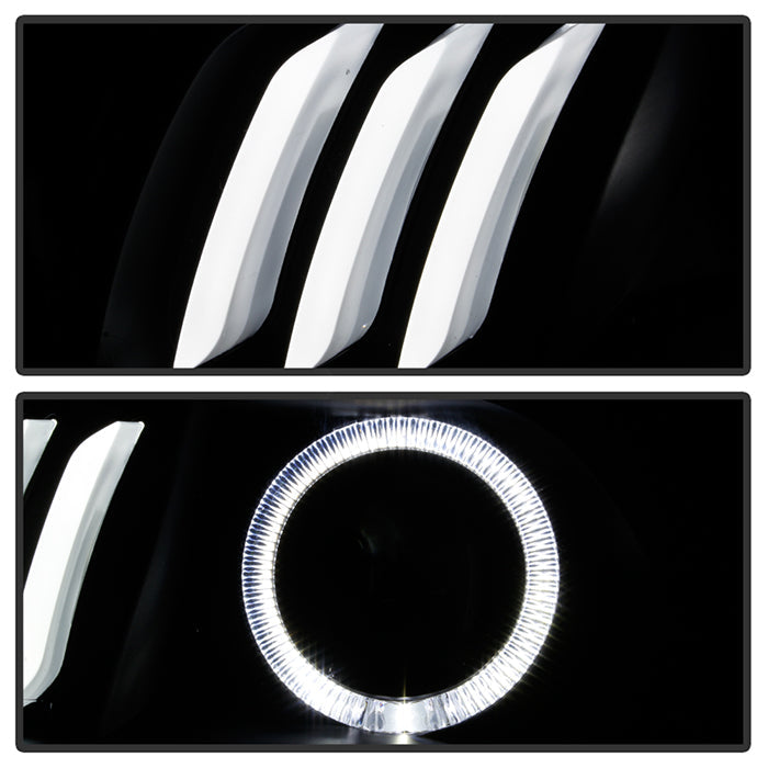 SPYDER xTune 14-17 Jeep Cherokee Halogen Model Only LED Light Bar Proj Headlights - Blk - PRO-JH-JC14-LB-BK 9047183