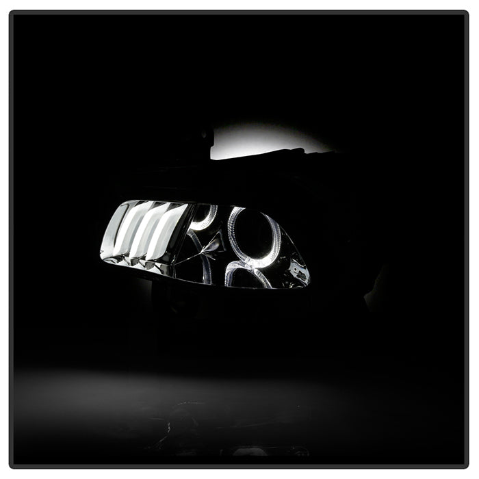 SPYDER xTune 14-17 Jeep Cherokee Halogen Model Only LED Light Bar Proj Headlights - Chro - PRO-JH-JC14-LB-C 9047190